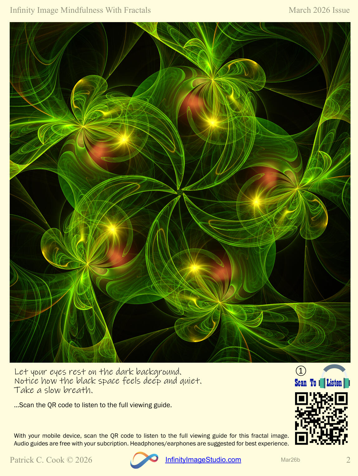 Page 7 of the February issue of Math Art for Mindfulness