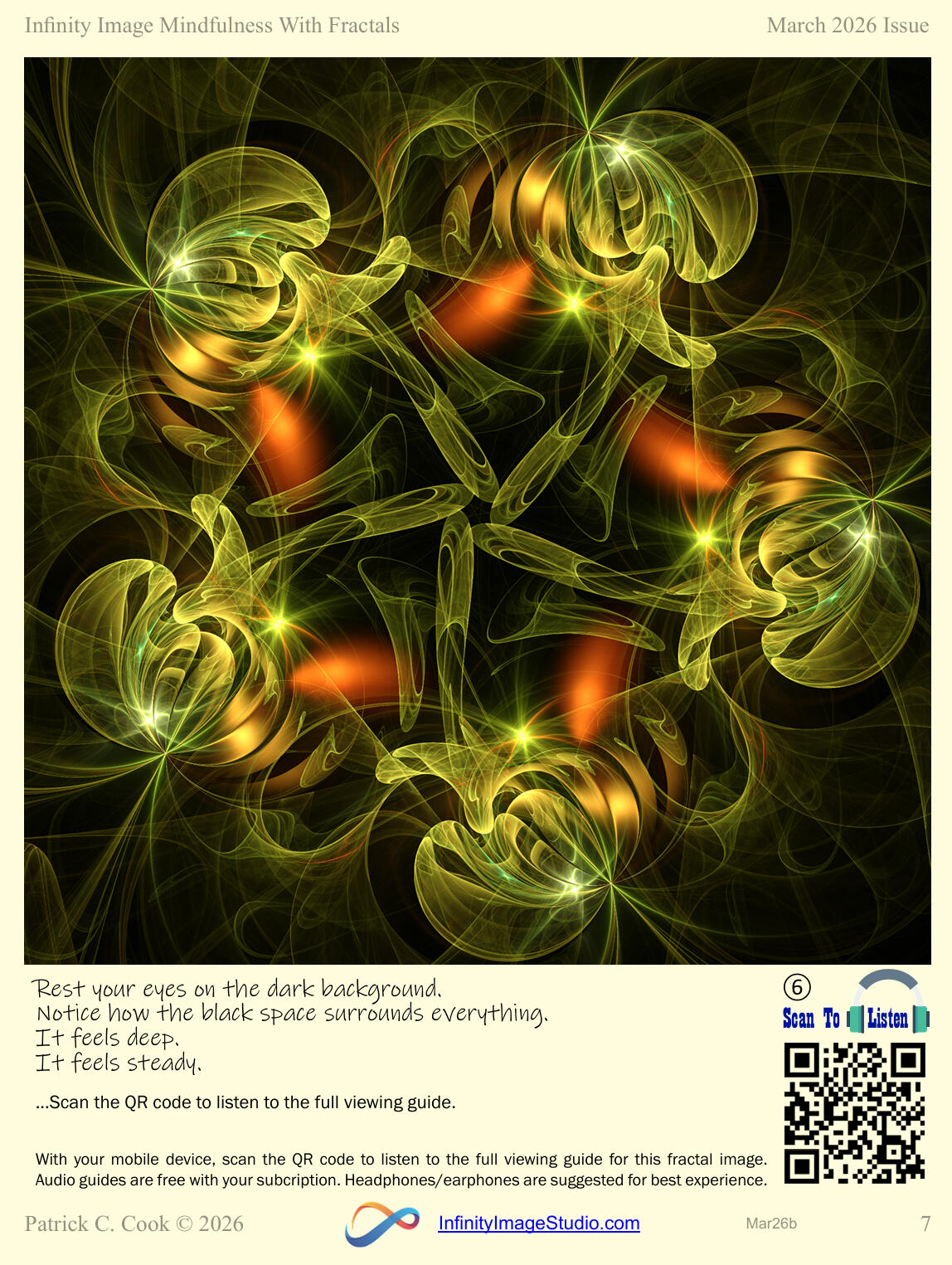 Page 7 of the February issue of Math Art for Mindfulness